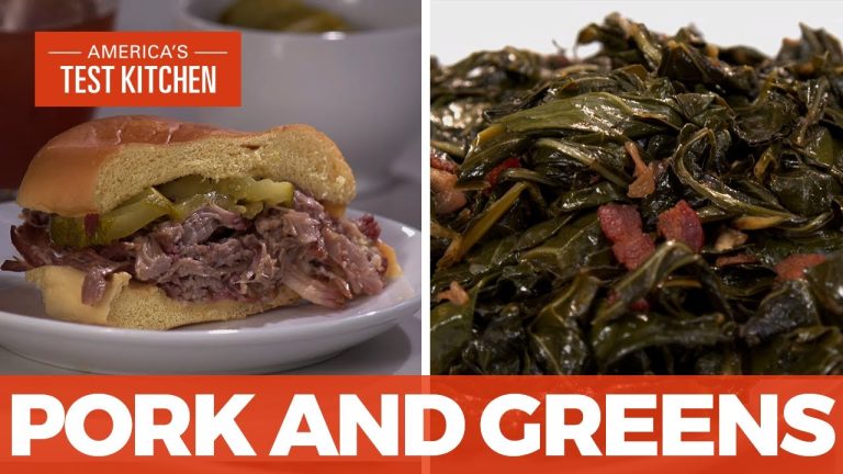 How to Make Smoky Pulled Pork and Braised Greens with Bacon