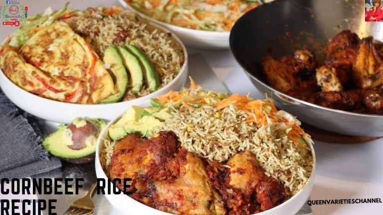 ✅CORNED BEEF RICE RECIPE: CORNBEEF FRIED RICE|BAKED CHICKEN WINGS,FRIED EGGS: KEEP YOUR LOVED HOOKED