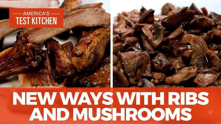 How to Make Tuscan Grilled Pork Ribs and Sautéed Mushrooms with Red Wine and Rosemary