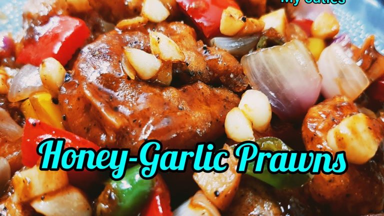 Honey-Garlic Prawns recipe/seafood  recipes malayalam/how to make Chinese prawn recipe at home