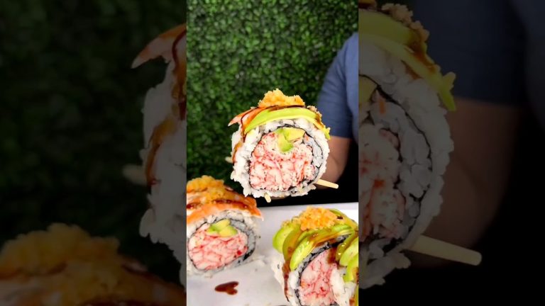 Monster Sushi Roll #sushi #seafood #shorts
