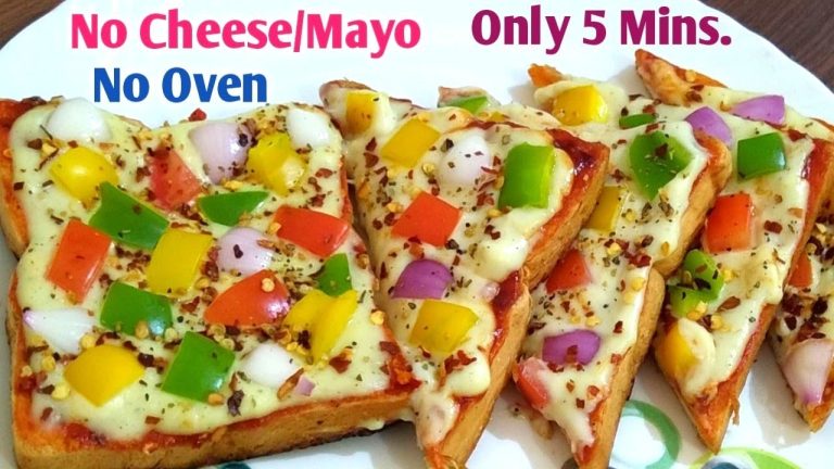 Bread Pizza Without Cheese | Bread Pizza recipe | No Cheese Pizza recipe