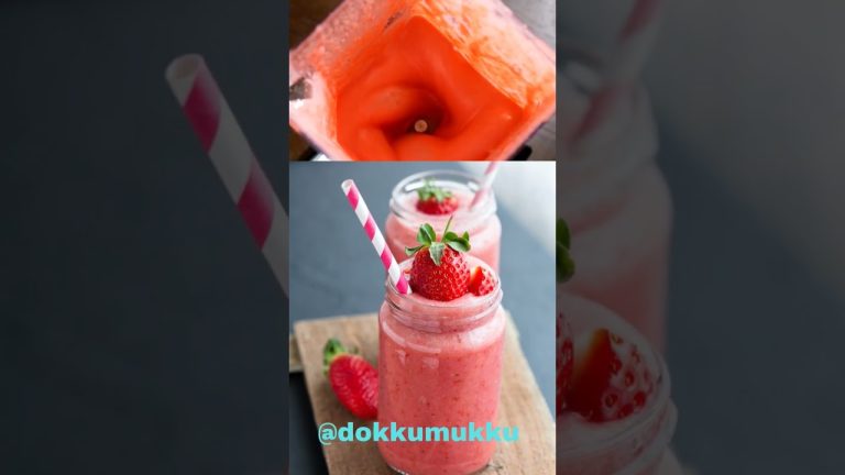 Strawberry 🍓 Smoothie #shorts #banana #smoothie #orange