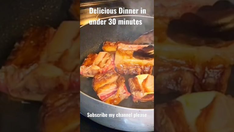 Delicious Dinner in under 30 minutes #beef #ribs #recipe #dinner #shorts