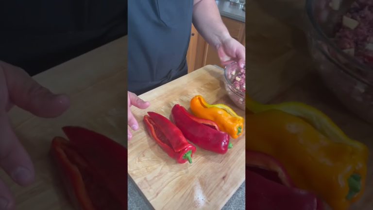 Beef Stuffed Sweet Peppers | Sweet and delicious Chile relleno