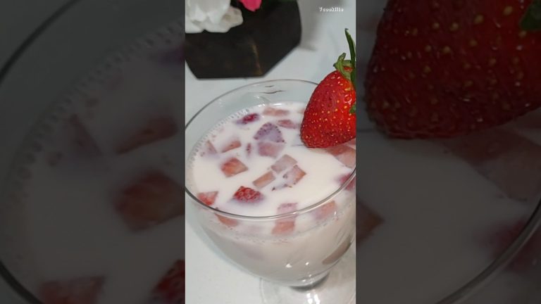 Refreshing Korean Starwberry Milk #shorts #shortsvideo #food