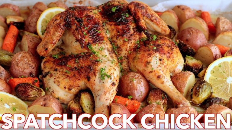 Roasted Spatchcock CHICKEN Recipe – ONE PAN Chicken Dinner