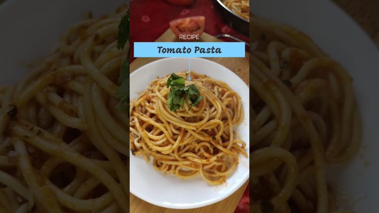 speghetti pasta in red sauce recipe | Tomato pasta recipe #shorts #youtubeshorts #shortvideo #pasta