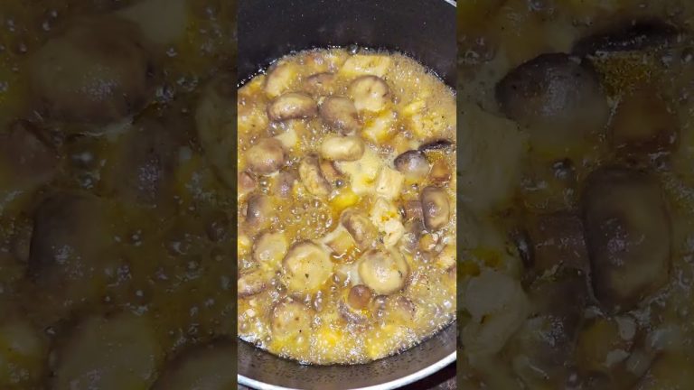 Creamy Mushroom Pasta with Chicken #shorts