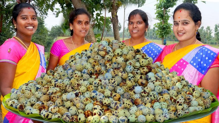 QUAIL EGG BIRYANI RECIPE | Kaadai Muttai Biryani Recipe | Village Style Cooking #villagebabys