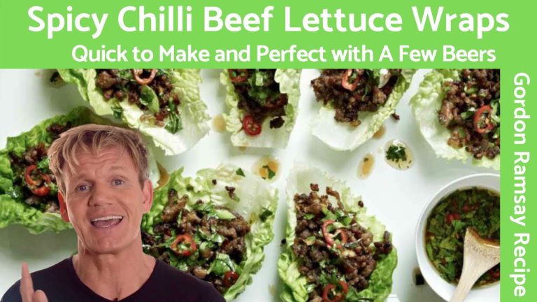 Lettuce Wraps Spicy Ground Beef  (Asian Inspired Wrap Recipe) – Gordon Ramsay