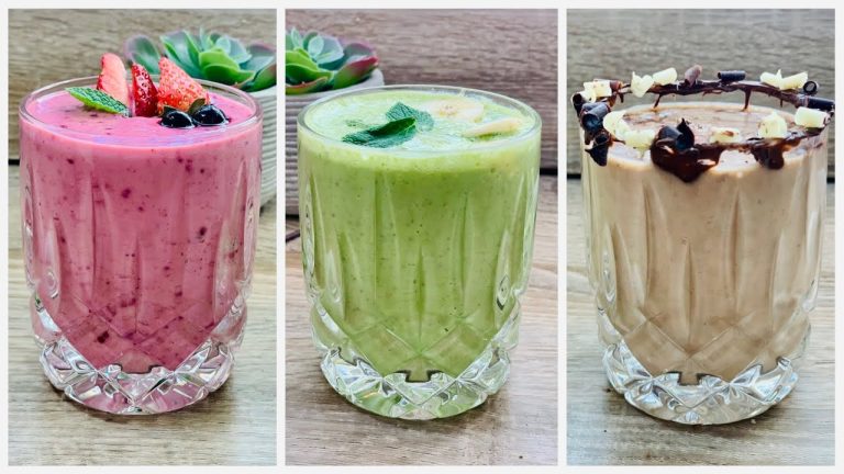 HEALTHY and EASY Smoothie Recipes | 3 Healthy Breakfast Smoothie Recipes For Weight Loss | No Sugar