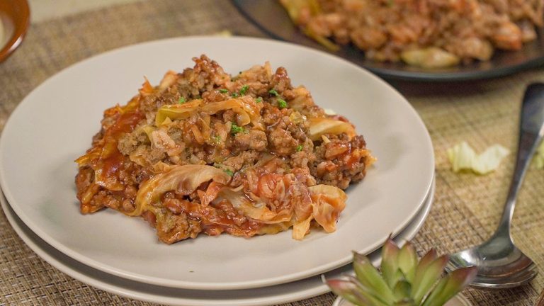 Sweet and Tangy Casserole Of LAYERED CABBAGE AND GROUND BEEF | Recipes.net