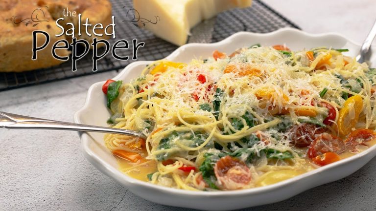 Lemon Garlic Pasta with Vegetables ~ Ninja Foodi Pressure Cooker Recipe