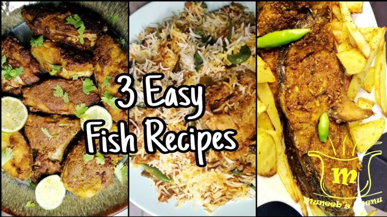 3 Easy Fish Recipes | Steamed Fish | Fried Fish | Fish Biryani | Compilation Of Seafoods Recipes
