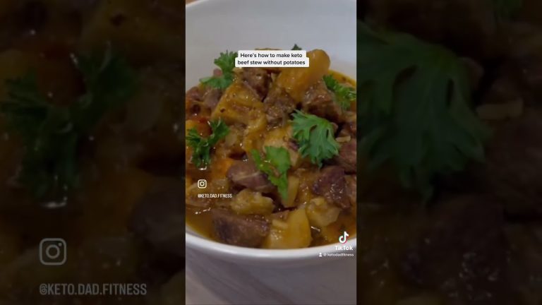 Here’s how to make low carb keto beef stew. You will lose weight with this recipe. Crockpot stew