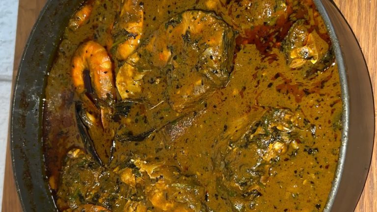 Seafood palm nut/banga soup perfectly cooked | Easy Recipes