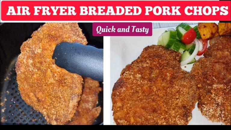 EASY Air Fryer Breaded Pork Chops Recipe. So Tasty You Cant Have Enough of it💯.  Air fried Recipes