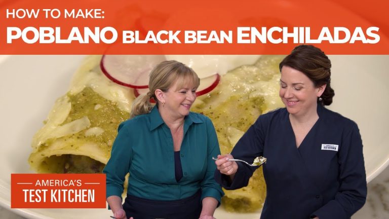 How to Make Vegetarian Poblano and Black Bean Enchiladas