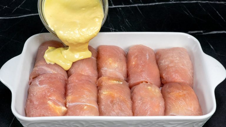 Do you have chicken breast? Prepare rolls and put them into the oven, with sauce