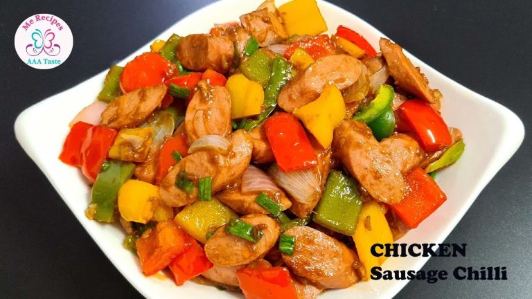 Sausage Chilli in 5 minutes| Chicken sausage chilli | Chilli Sausage| appetizer