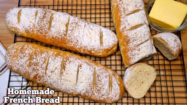 Light and Fluffy French Bread Recipe | Eggless French Bread with Yeast
