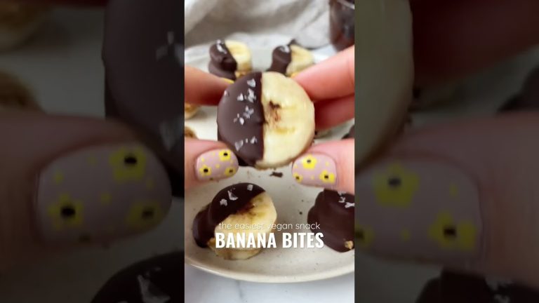 banana bites🍌💛 recipe linked in comments✨ #vegan #recipe #food #snack #dessert #veganrecipes