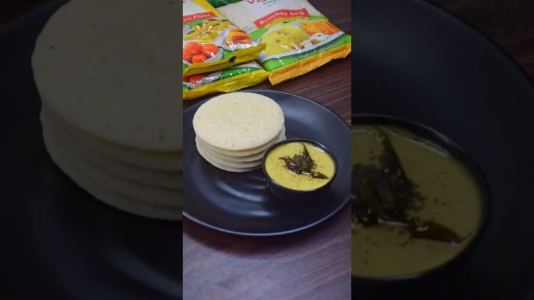 Oil free breakfast recipe with tasty chutney (set dosa or appam recipe) #shorts