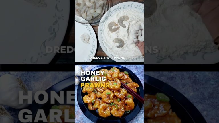Honey Garlic Prawns #Shorts | Easy Honey Garlic Shrimp Recipe