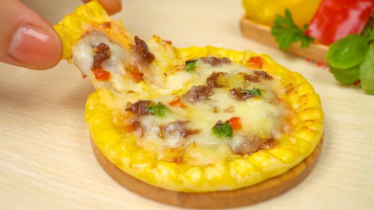 Tasty Miniature Beef Pizza Recipe | So Delicious Miniature Cooking Food In Tiny Kitchen | Tiny Tasty