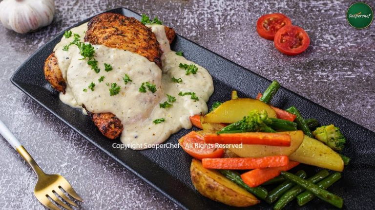 Chicken Steak with White Sauce Recipe by SooperChef