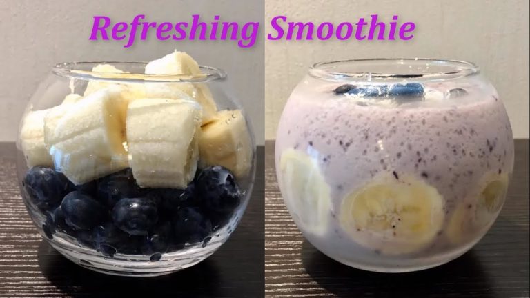 Easy Blueberry Banana Smoothie | Homemade Healthy Smoothie Recipe