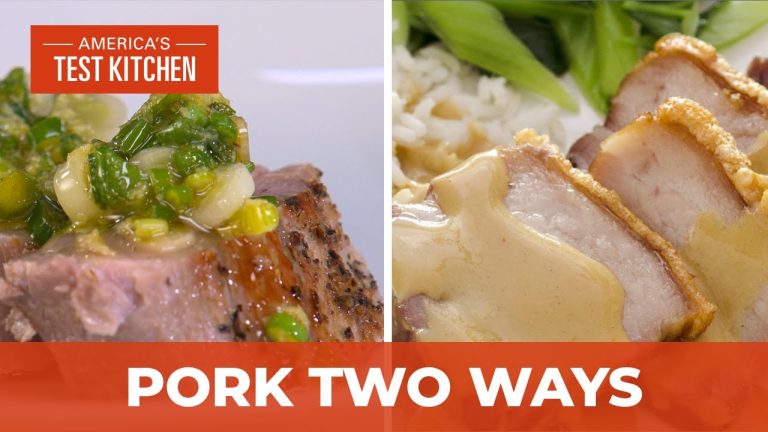 How to Make Pork Two Ways: Pan-Seared Pork Tenderloin Steaks and Crispy Slow-Roasted Pork Belly