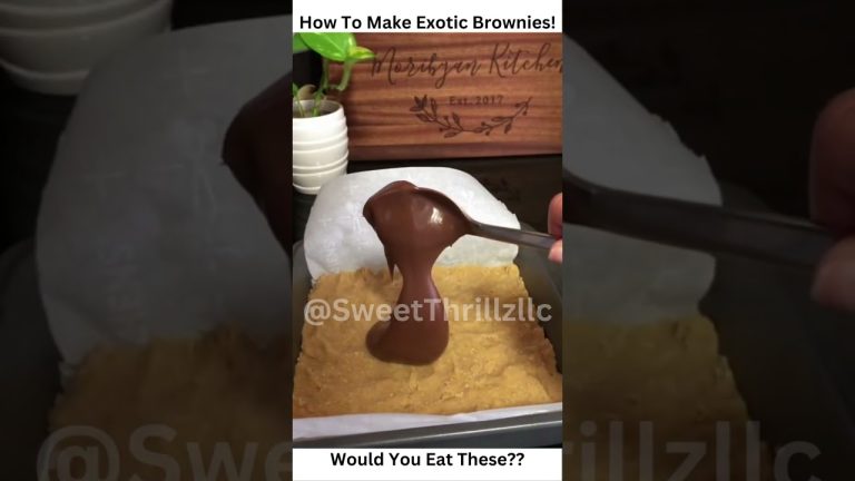 Make These Exotic Brownies For Valentines Day! – Easy Dessert Recipes #shorts  #recipe #foryou
