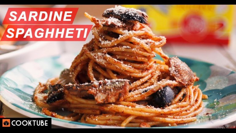 Sardine Spaghetti in Red Sauce | Italian Seafood Recipe | Canned Sardine Recipes