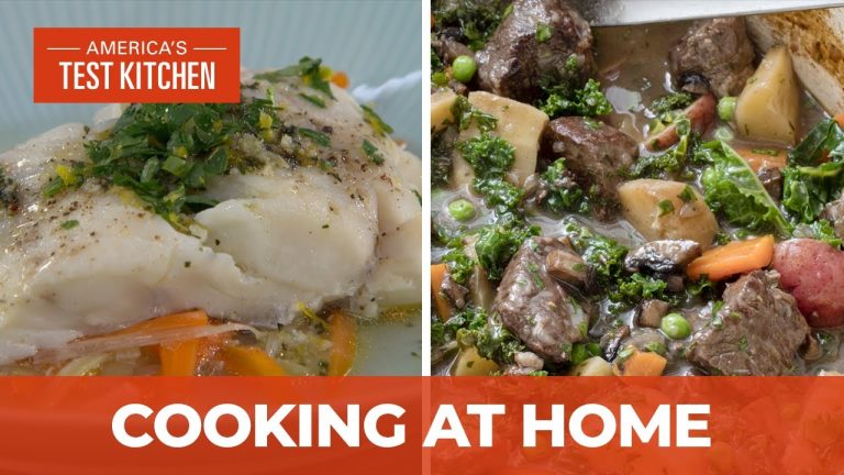 How to Make Hearty Beef and Vegetable Stew and Cod Baked in Foil with Leeks and Carrots