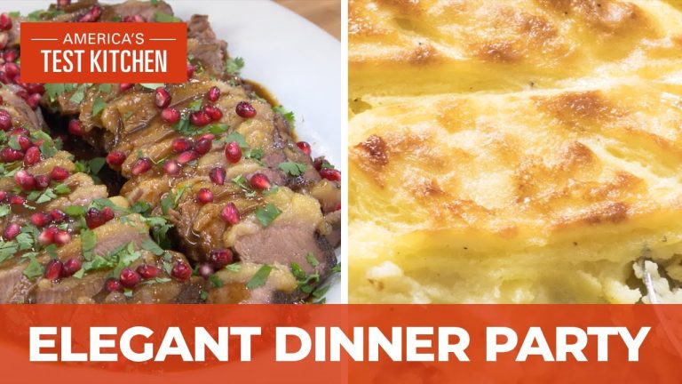 How to Make Braised Brisket with Pomegranate and Duchess Potato Casserole
