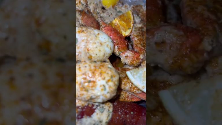 Alfredo style Snow Crab Boil #shorts #recipe #fyp #homemade #seafood #shrimp #dinner #lunch