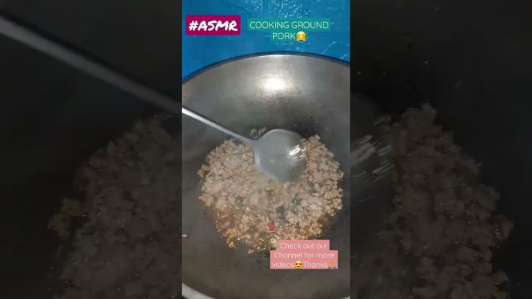 ASMR COOKING GROUND PORK|FILIPINO STYLE #food #fyp #backyardcooking #lutongbahay #pinoycookingrecipe