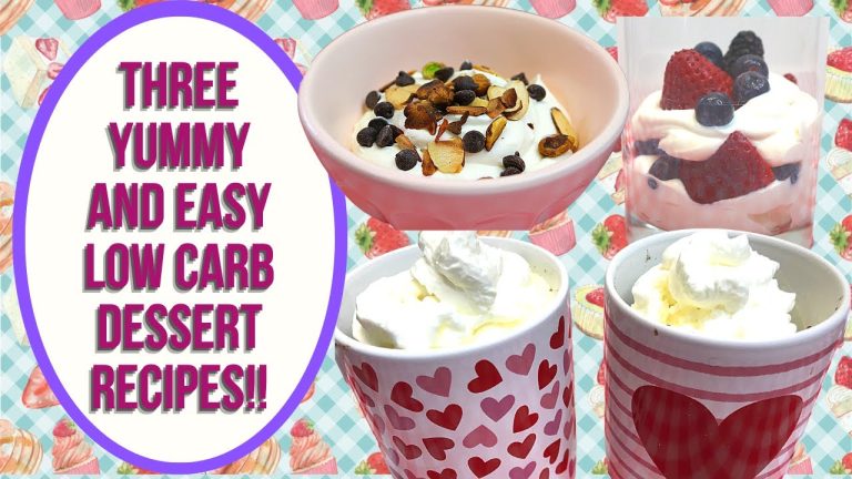 3 YUMMY AND EASY LOW CARB DESSERT RECIPES!  START THE NEW YEAR OFF RIGHT!!