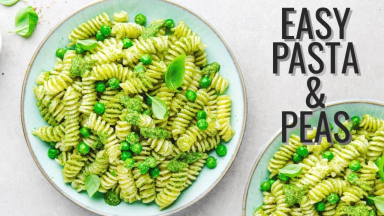 Easy Pasta & Peas with Saffron Cream | Vegan Pasta Recipes