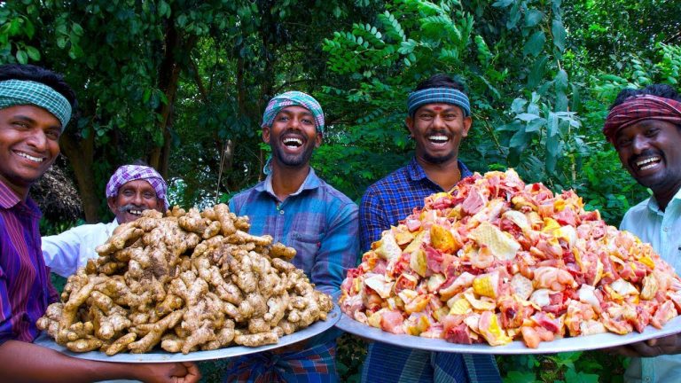 GINGER CHICKEN Recipe | Country Chicken Gravy Cooking In Village | South Indian Chicken Recipe