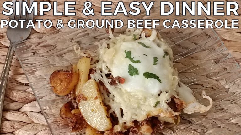 Cheesy Potatoes  and Ground Beef  Casserole Recipe  | Quick & Easy Dinner Recipes