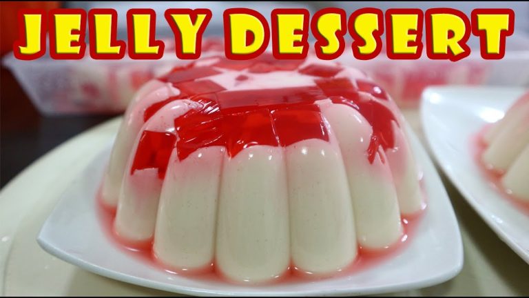 JELLY DESSERT RECIPE | JELLY PUDDING | HOW TO MAKE RED JELLY PUDDING DESSERT