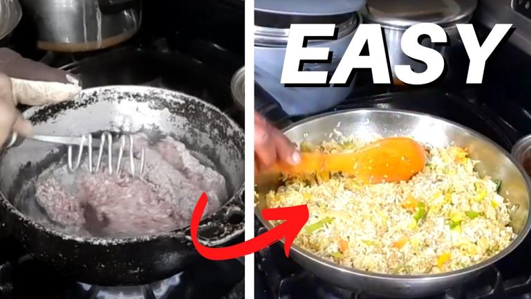 My EASY Ground Beef & Veggie Stir Fried Rice Recipe!