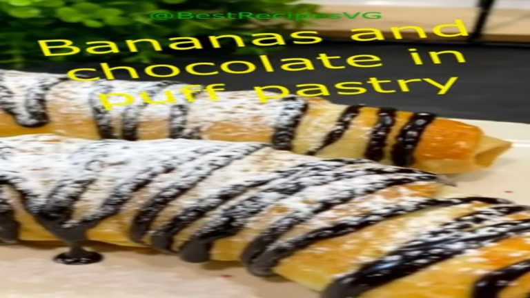 Best homemade recipes | Bananas and chocolate in puff pastry | Dessert for the whole family #shorts