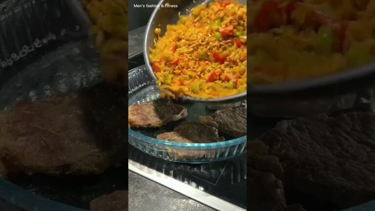 Rice with Meat Recipe l Baked Rice and Meat Recipe l Meat and Rice Baking #shorts #recipe