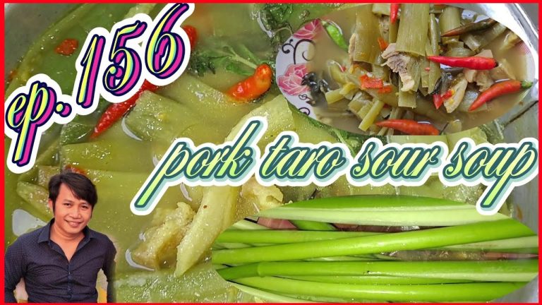 Ep.156 cooking pork & taro sour soup countryside recipe@saretcooking&lifestyle#countryside#30.01.23
