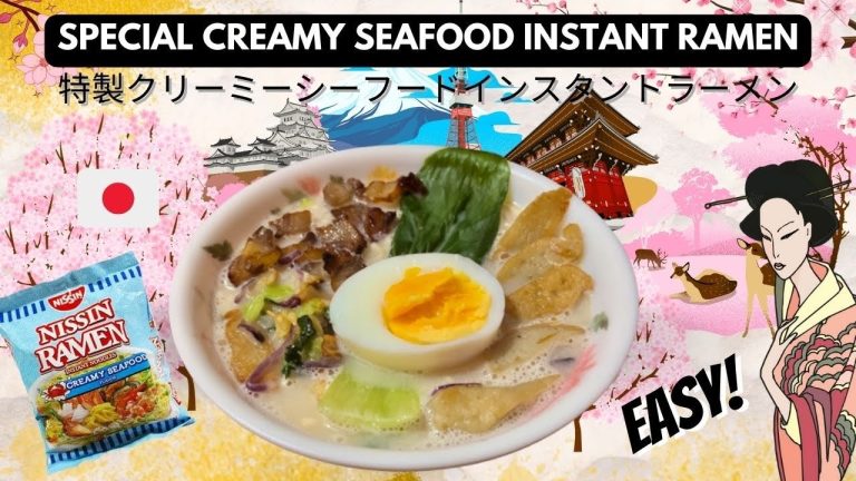 How to Cook Special Creamy Seafood Instant Ramen | Japanese Dish Easy Recipe