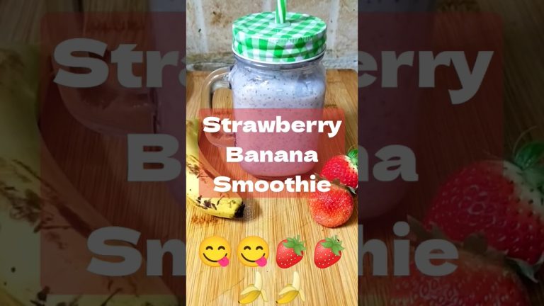 Strawberry Banana Milkshake| Smoothie|super easy|#shortsvideo #viral #shorts #TYHFoodz